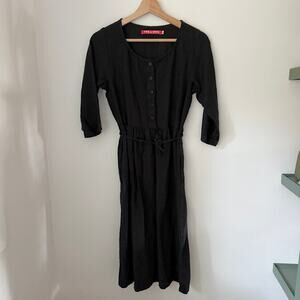 Pyne & Smith Linen No 12 Button Midi Dress XS